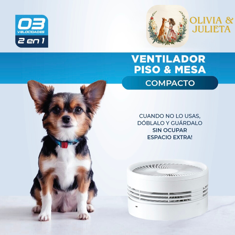 Ventilador Portátil, Plegable e Inalámbrico